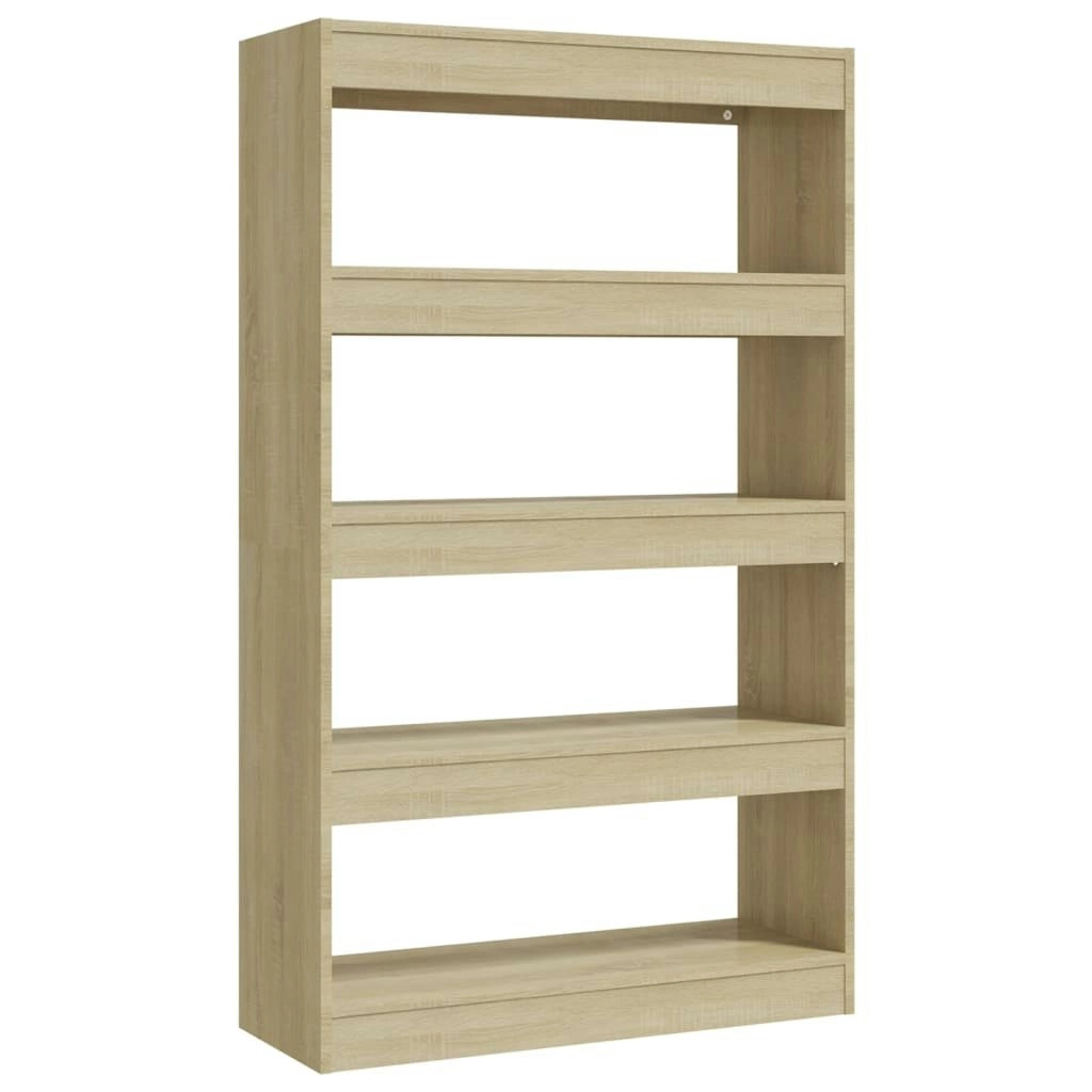 Book Cabinet/Room Divider Sonoma Oak 80x30x135 cm Engineered Wood 811712