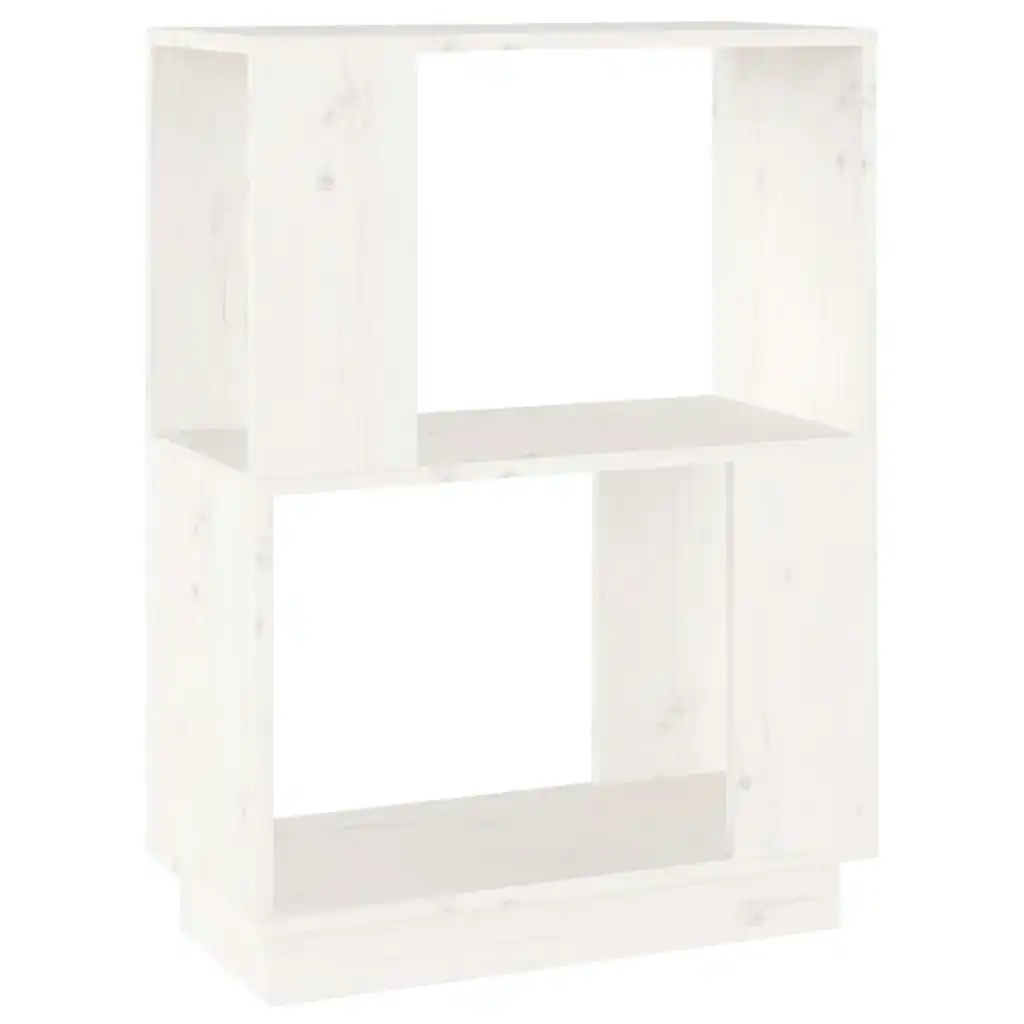 Book Cabinet/Room Divider White 51x25x70 cm Solid Wood Pine 814030