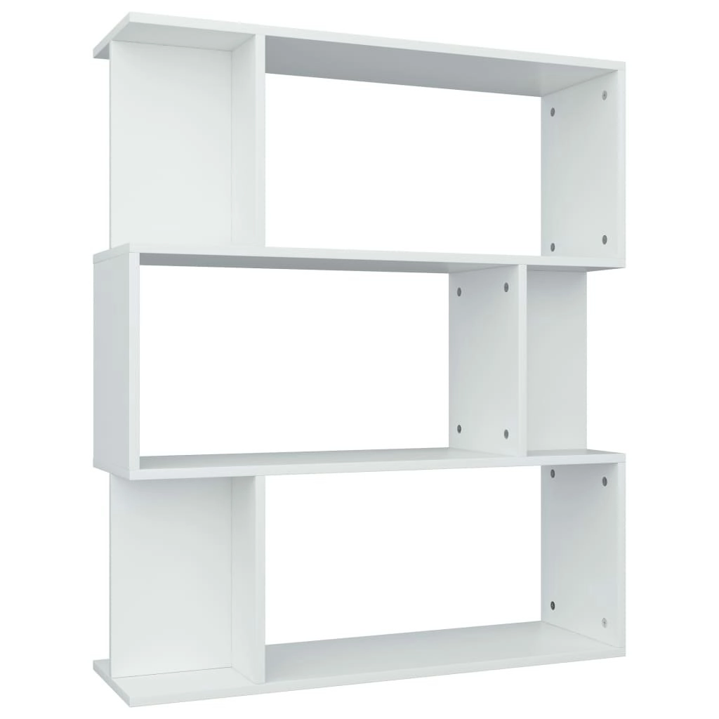 Book Cabinet/Room Divider White 80x24x96 cm Engineered Wood 800081