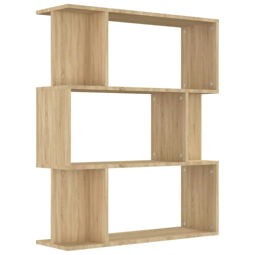 Book Cabinet/Room Divider Sonoma Oak 80x24x96 cm Engineered Wood 800084