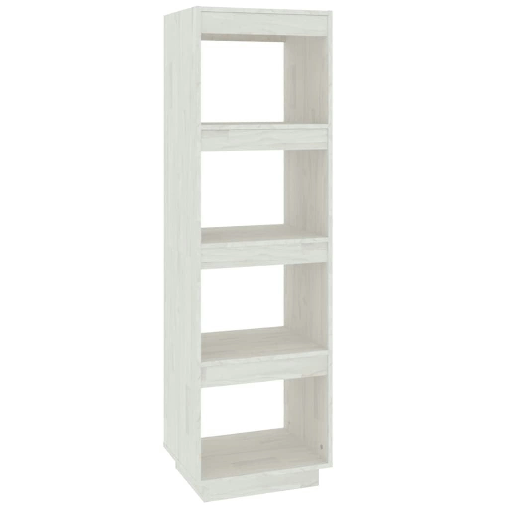 Book Cabinet/Room Divider White 40x35x135 cm Solid Pinewood 810850