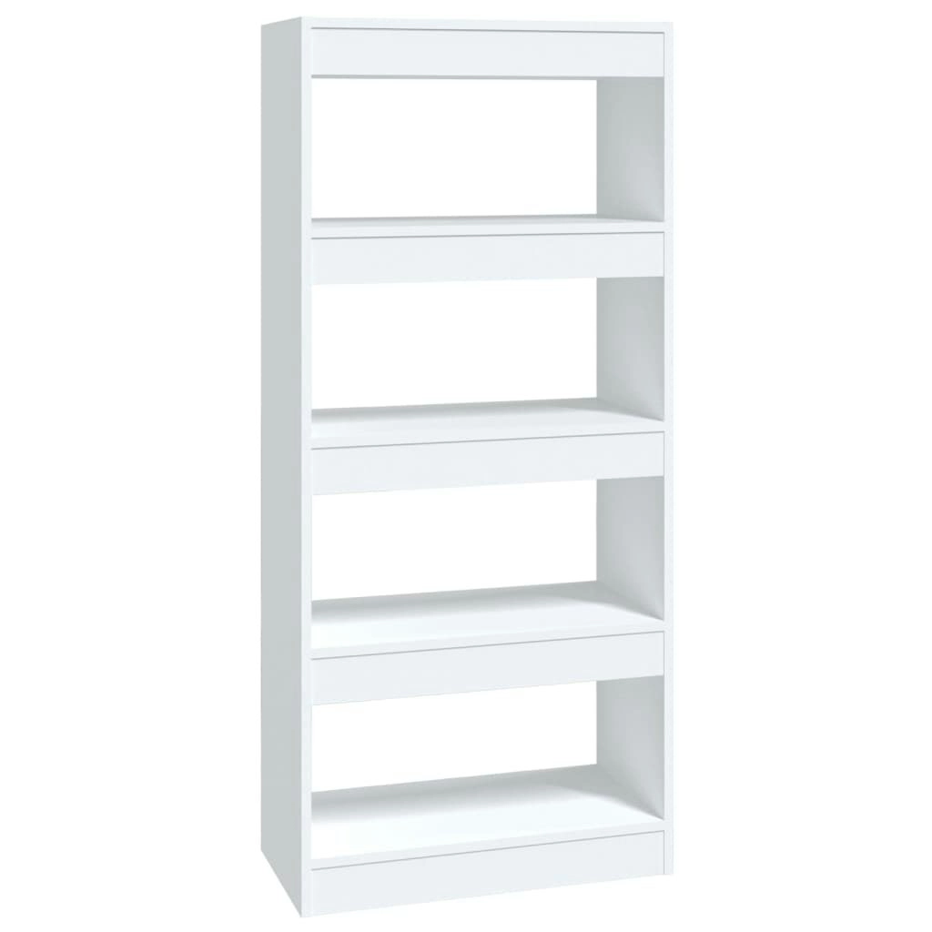 Book Cabinet/Room Divider White 60x30x135 cm Engineered Wood 811664