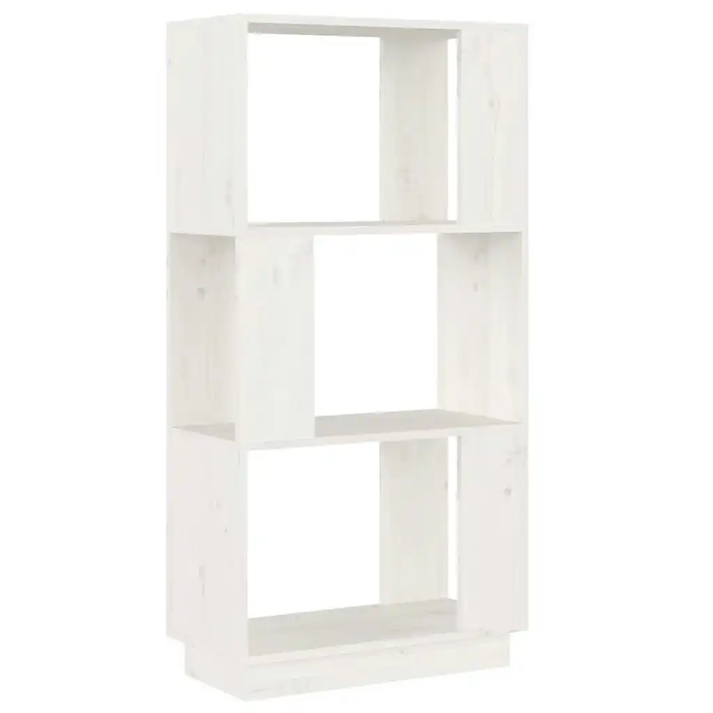 Book Cabinet/Room Divider White 51x25x101 cm Solid Wood Pine 814035