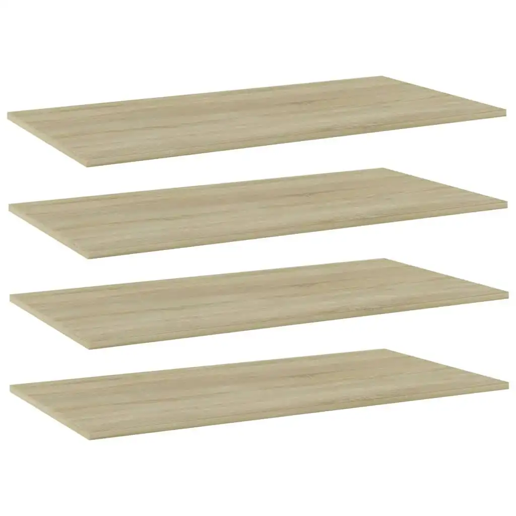 Bookshelf Boards 4 pcs Sonoma Oak 80x30x1.5 cm Engineered Wood 805320