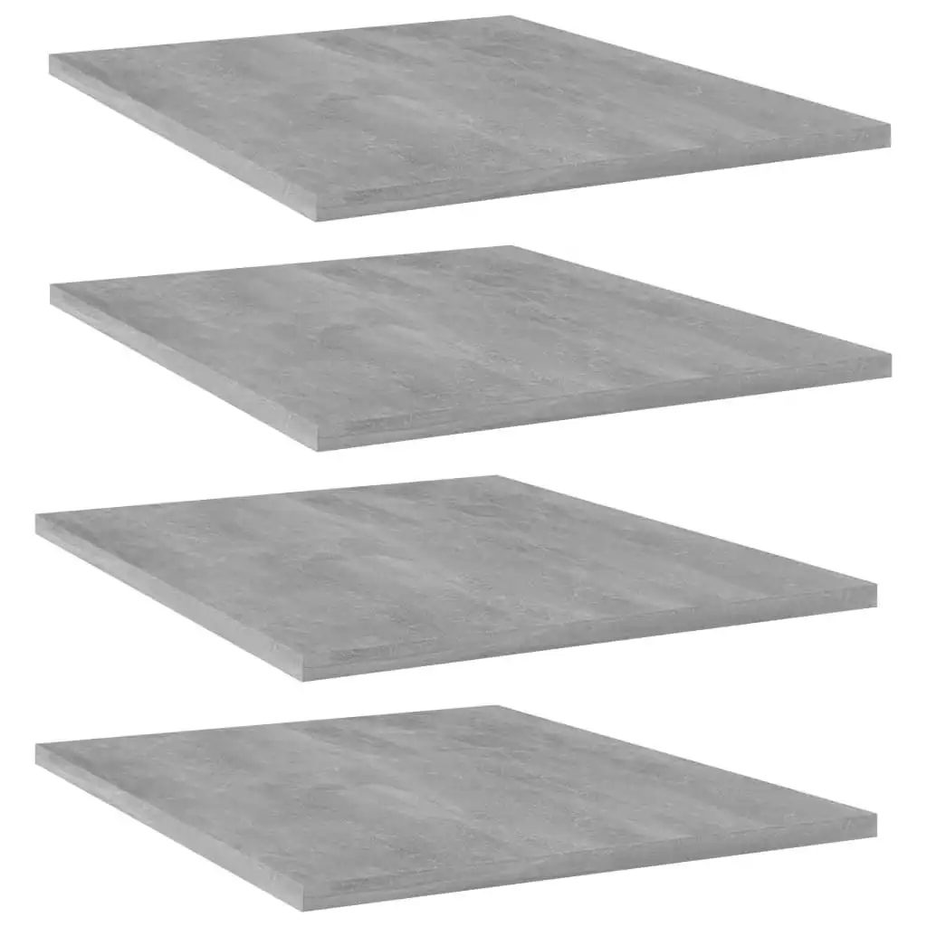 Bookshelf Boards 4 pcs Concrete Grey 40x50x1.5 cm Engineered Wood 805194