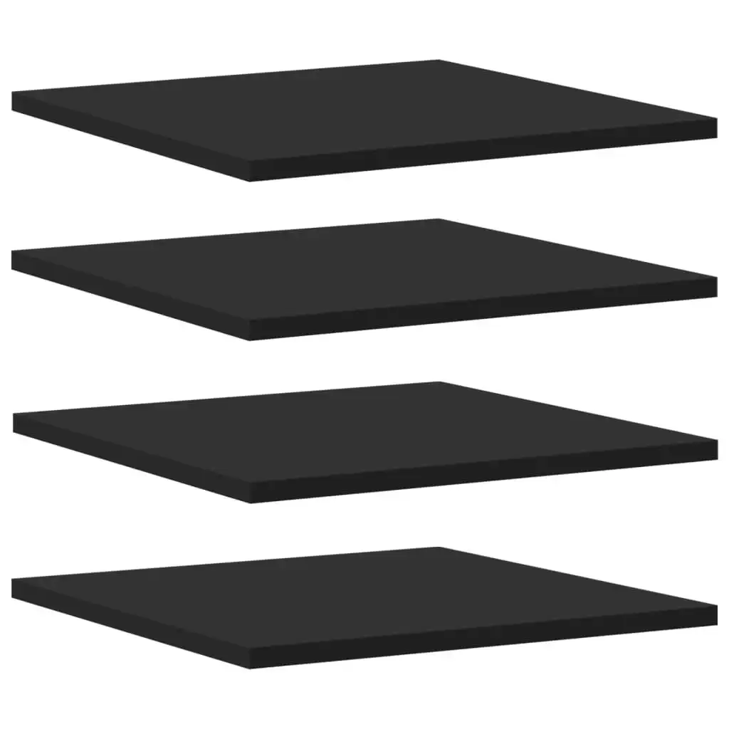 Bookshelf Boards 4 pcs Black 40x40x1.5 cm Engineered Wood 805172