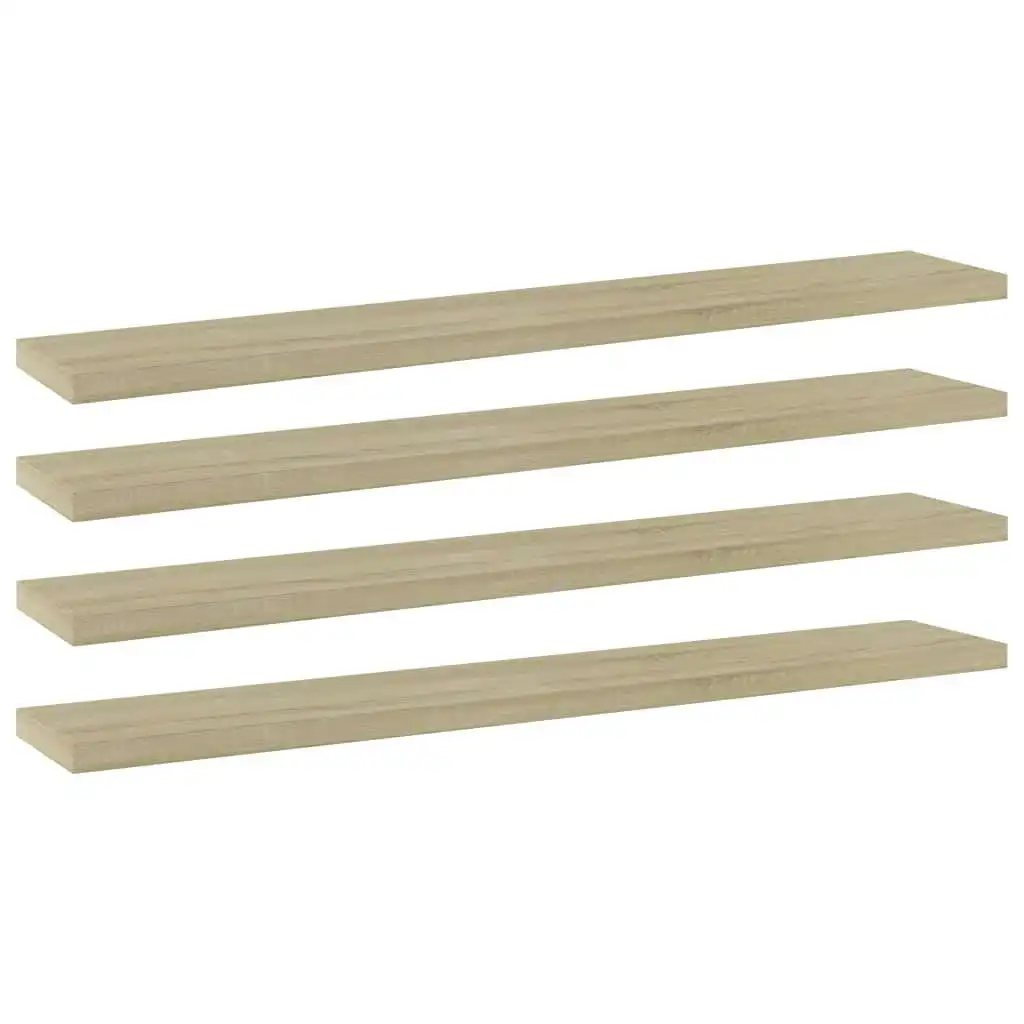 Bookshelf Boards 4 pcs Sonoma Oak 60x10x1.5 cm Engineered Wood 805208