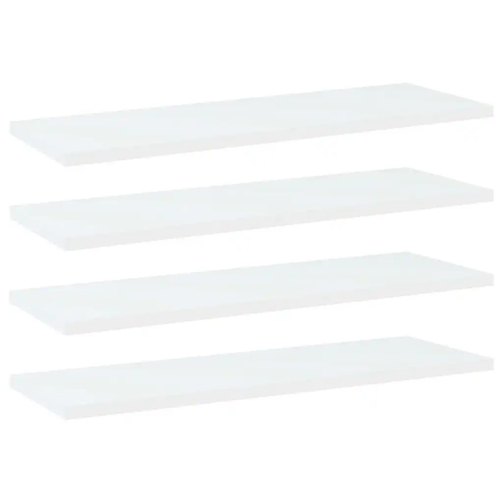 Bookshelf Boards 4 pcs White 60x20x1.5 cm Engineered Wood 805218