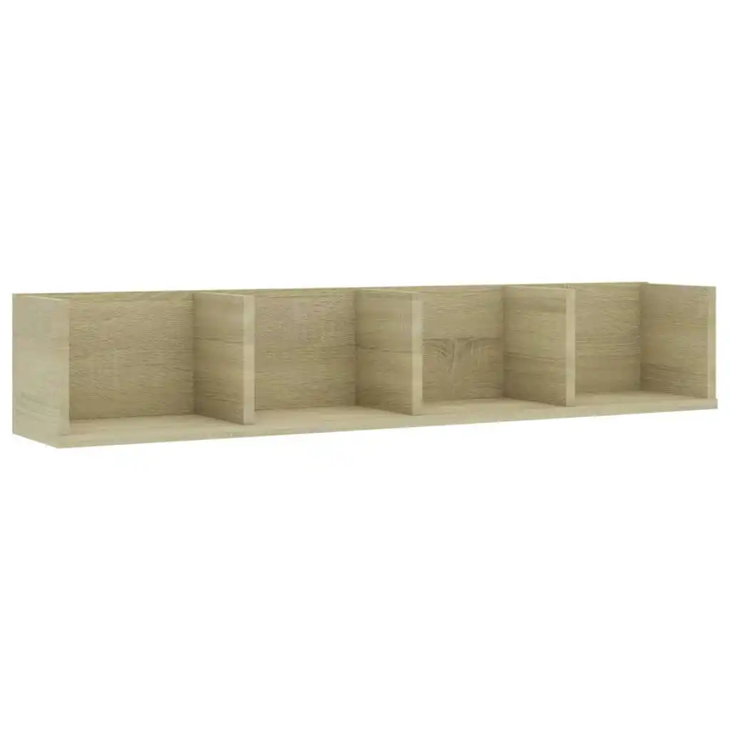 CD Wall Shelf Sonoma Oak 100x18x18 cm Engineered Wood 801322