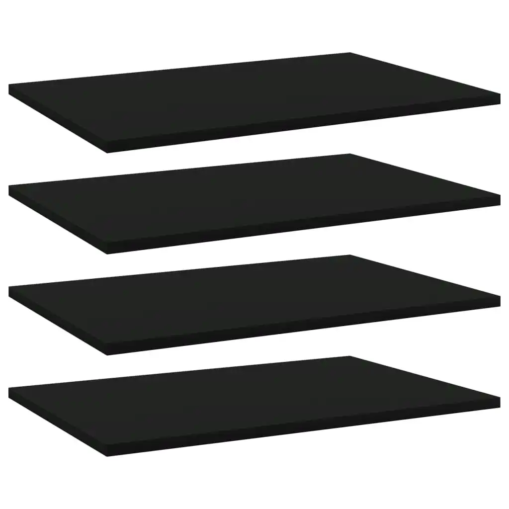 Bookshelf Boards 4 pcs Black 60x40x1.5 cm Engineered Wood 805252