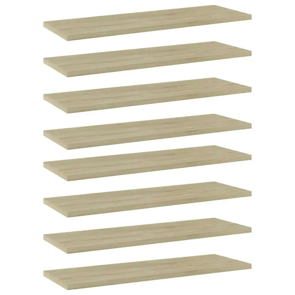 Bookshelf Boards 8 pcs Sonoma Oak 60x20x1.5 cm Engineered Wood 805225