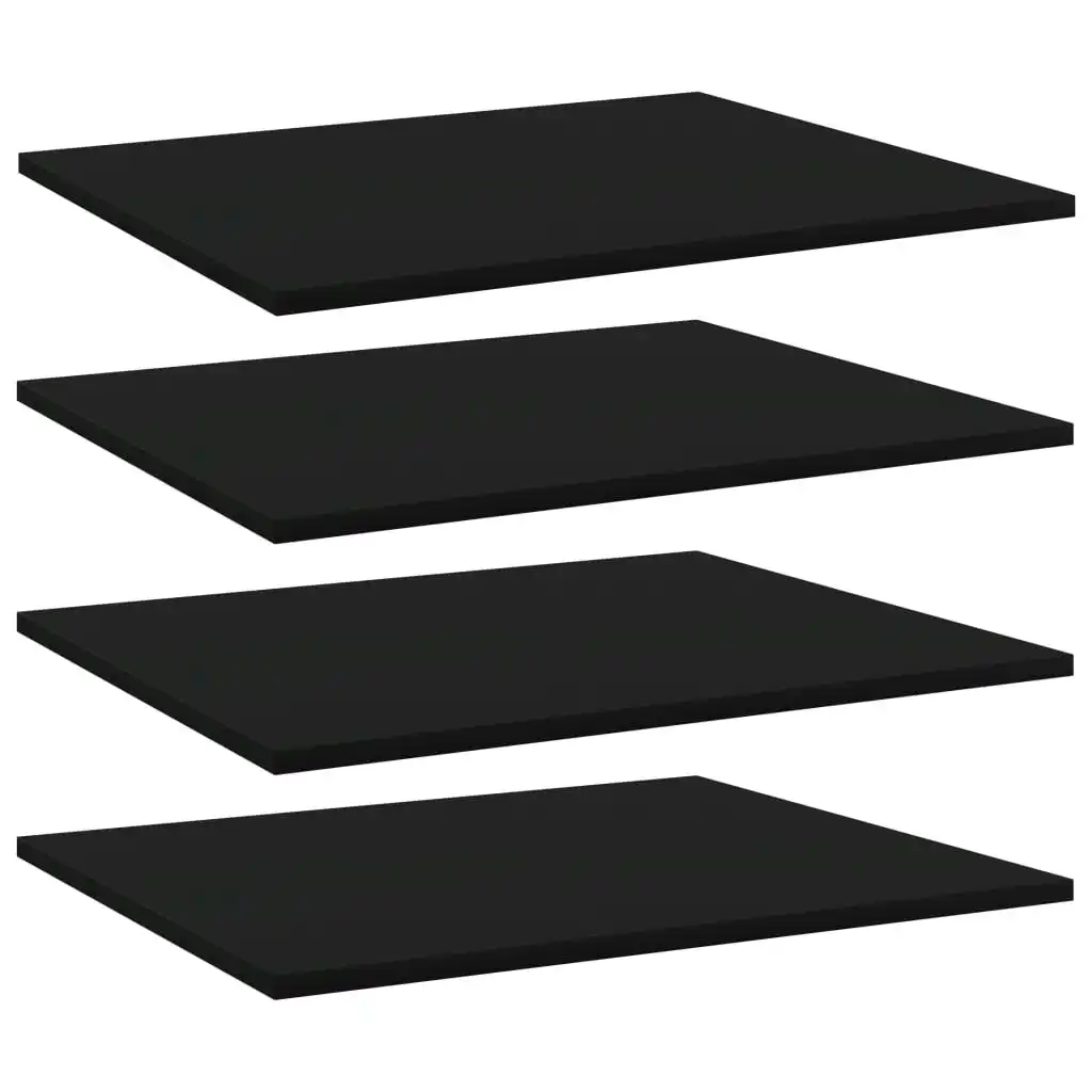 Bookshelf Boards 4 pcs Black 60x50x1.5 cm Engineered Wood 805268