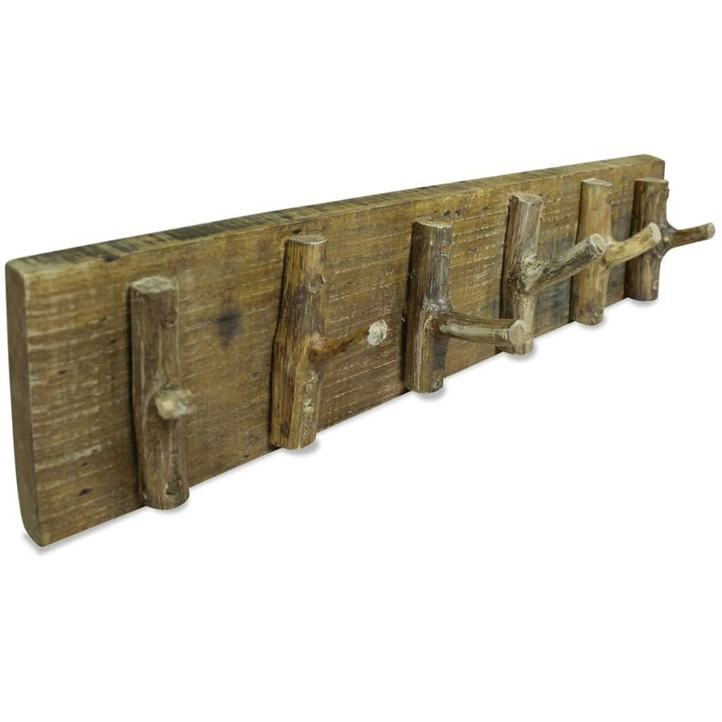 Coat Rack Solid Reclaimed Wood 60x15 cm 244501