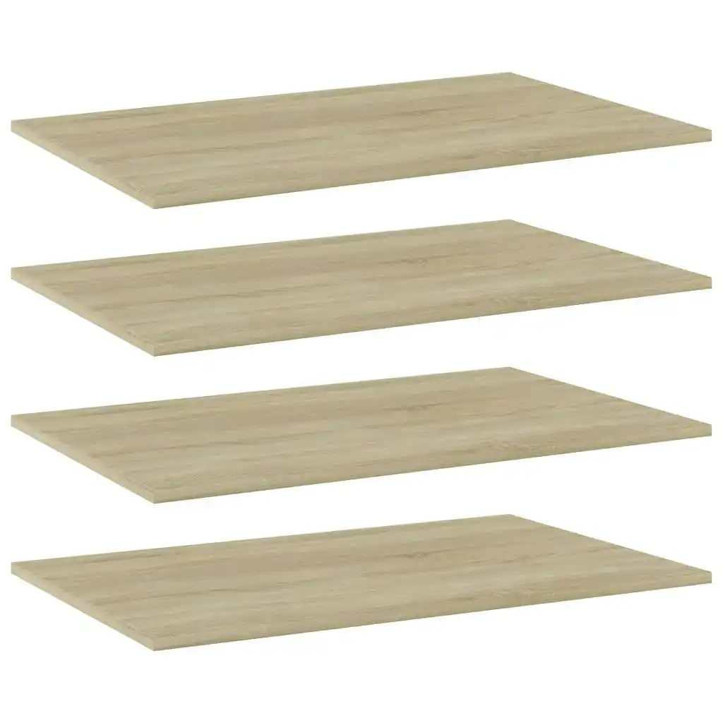 Bookshelf Boards 4 pcs Sonoma Oak 80x50x1.5 cm Engineered Wood 805352