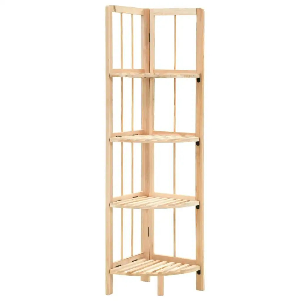 Corner Shelf Cedar Wood 27x27x110 cm 246435