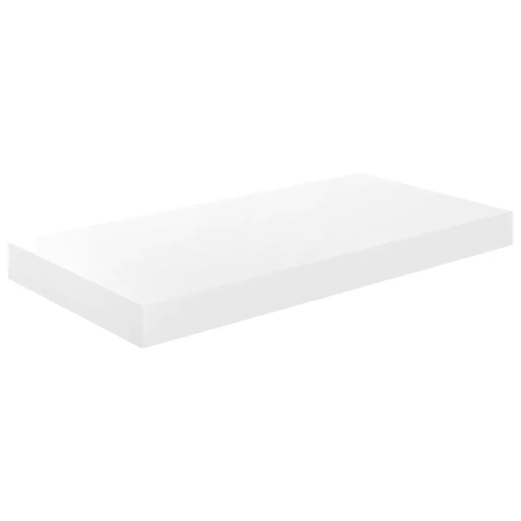 Floating Wall Shelf High Gloss White 50x23x3.8 cm MDF 323745