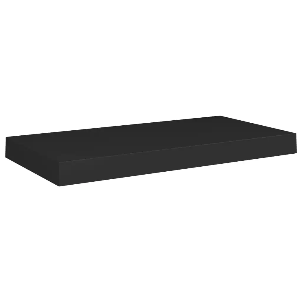 Floating Wall Shelf Black 50x23x3.8 cm MDF 323829