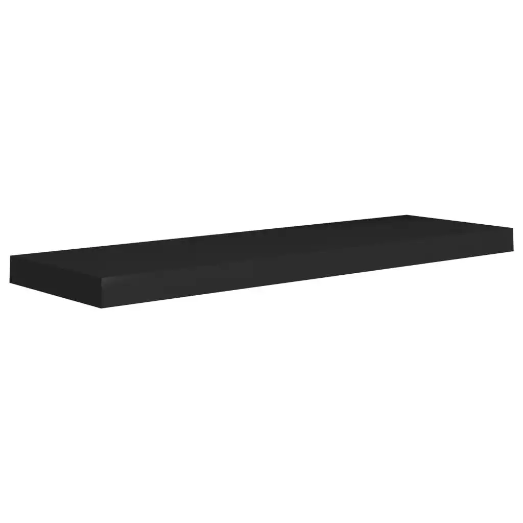 Floating Wall Shelf Black 80x23.5x3.8 cm MDF 323835