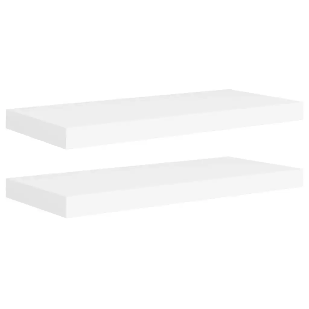 Floating Wall Shelves 2 pcs White 60x23.5x3.8 cm MDF 323812