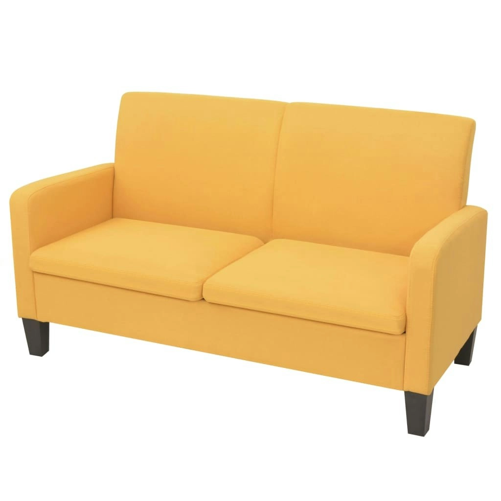 2-Seater Sofa 135x65x76 cm Yellow 244710