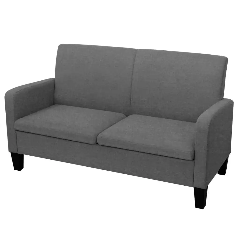 2-Seater Sofa 135x65x76 cm Dark Grey 244709