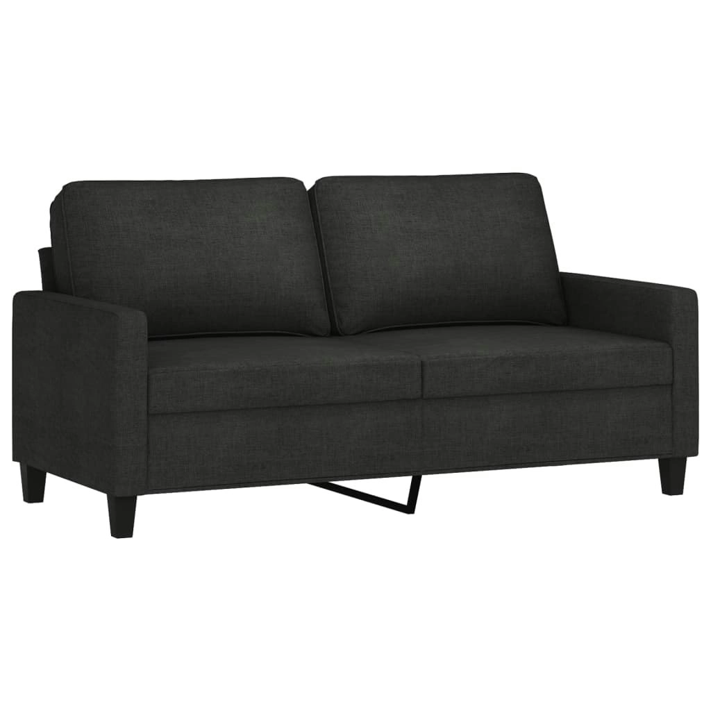 2-Seater Sofa Black 140 cm Fabric 359167