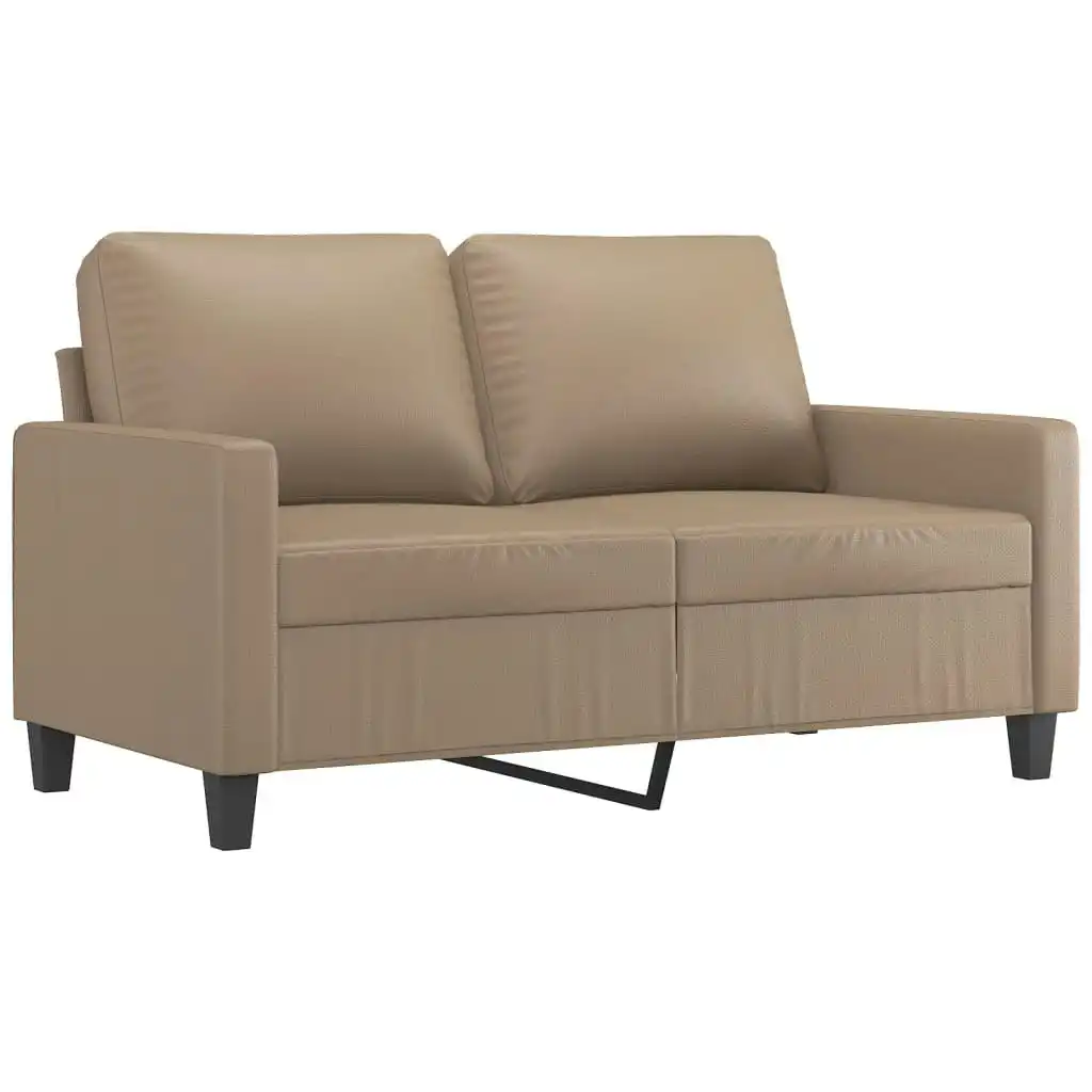 2-Seater Sofa Cappuccino 120 cm Faux Leather 359136