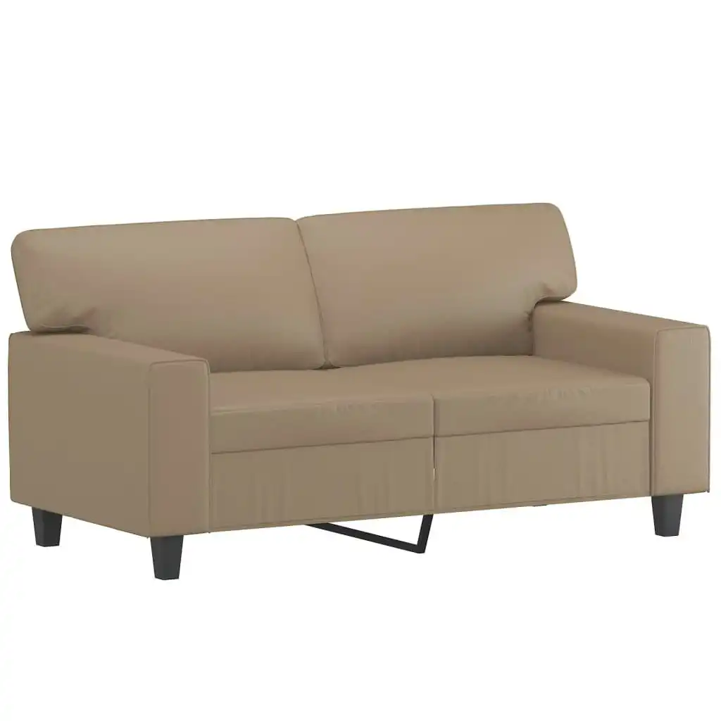 2-Seater Sofa Cappuccino 120 cm Faux Leather 359416