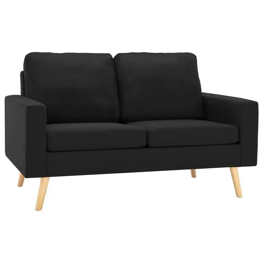 2-Seater Sofa Black Fabric 288712