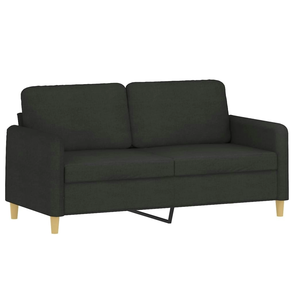 2-Seater Sofa Black 140 cm Fabric 359482