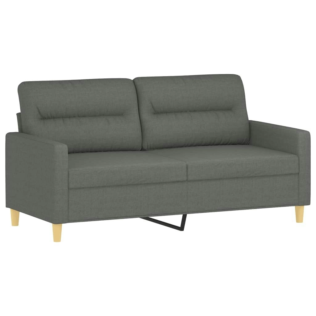 2-Seater Sofa Dark Grey 140 cm Fabric 359236