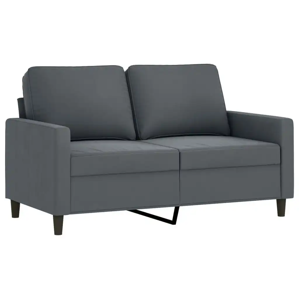 2-Seater Sofa Dark Grey 120 cm Velvet 359190