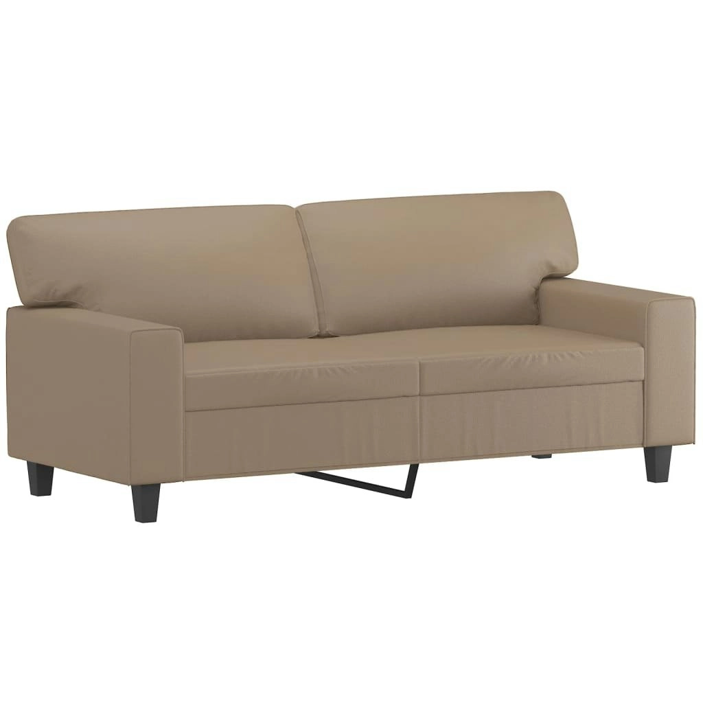 2-Seater Sofa Cappuccino 140 cm Faux Leather 359421