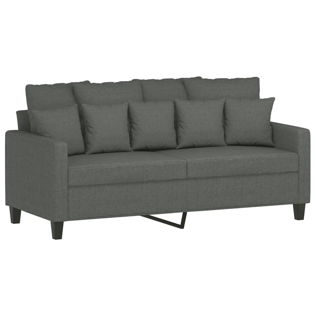 2-Seater Sofa Dark Grey 140 cm Fabric 359268