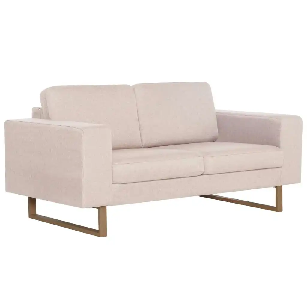 2-Seater Sofa Fabric Cream 281381