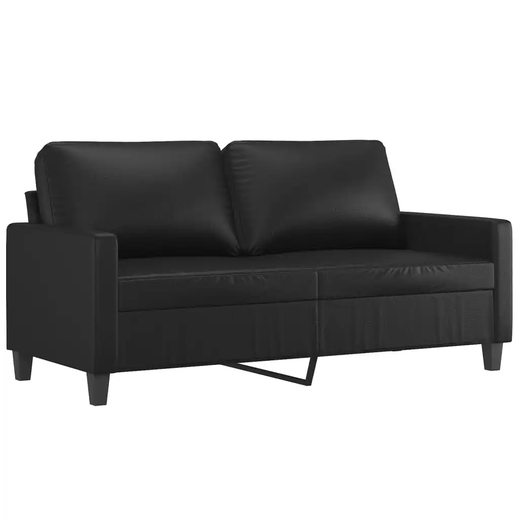 2-Seater Sofa Black 140 cm Faux Leather 359137