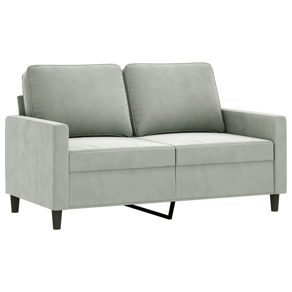 2-Seater Sofa Light Grey 120 cm Velvet 359189