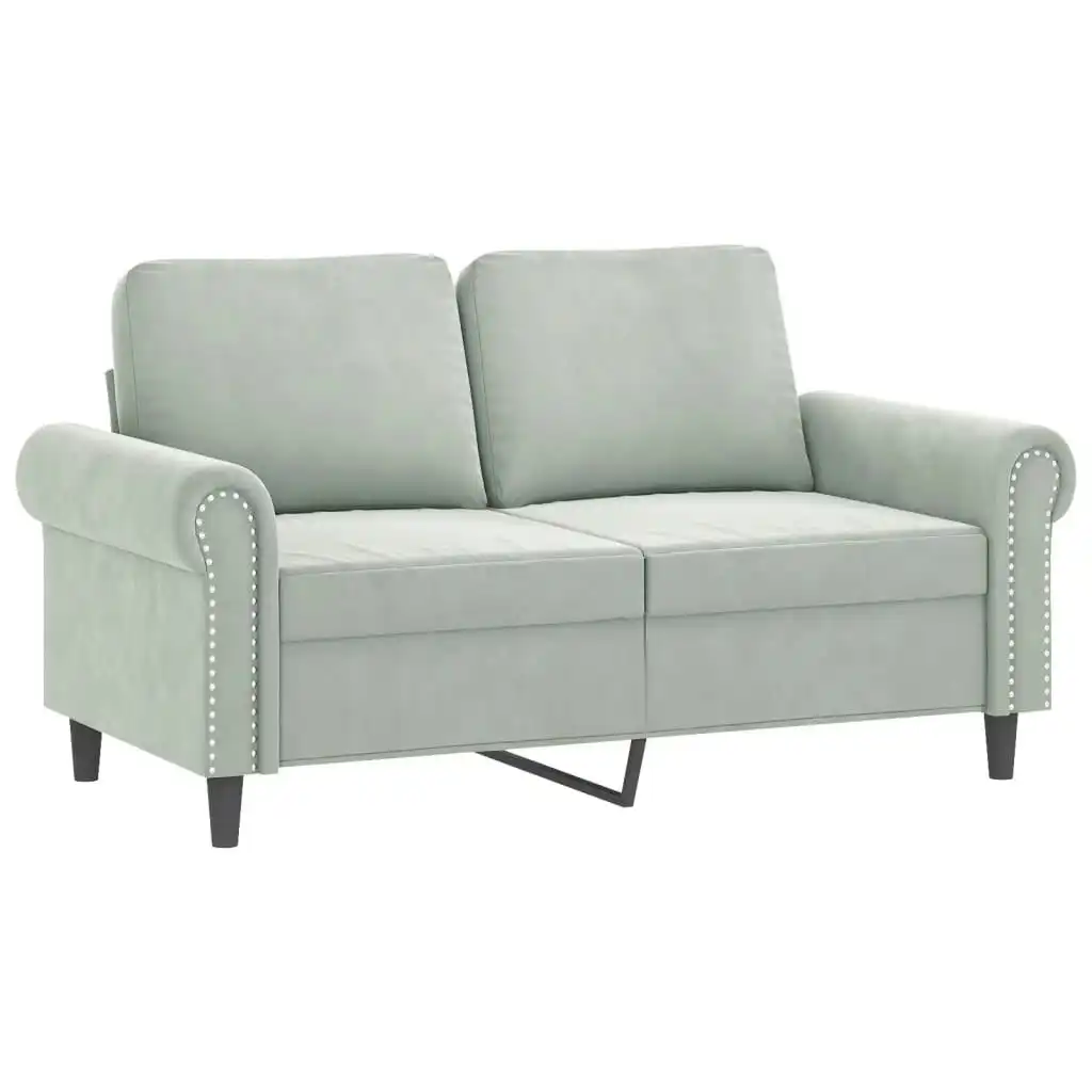 2-Seater Sofa Light Grey 120 cm Velvet 359519