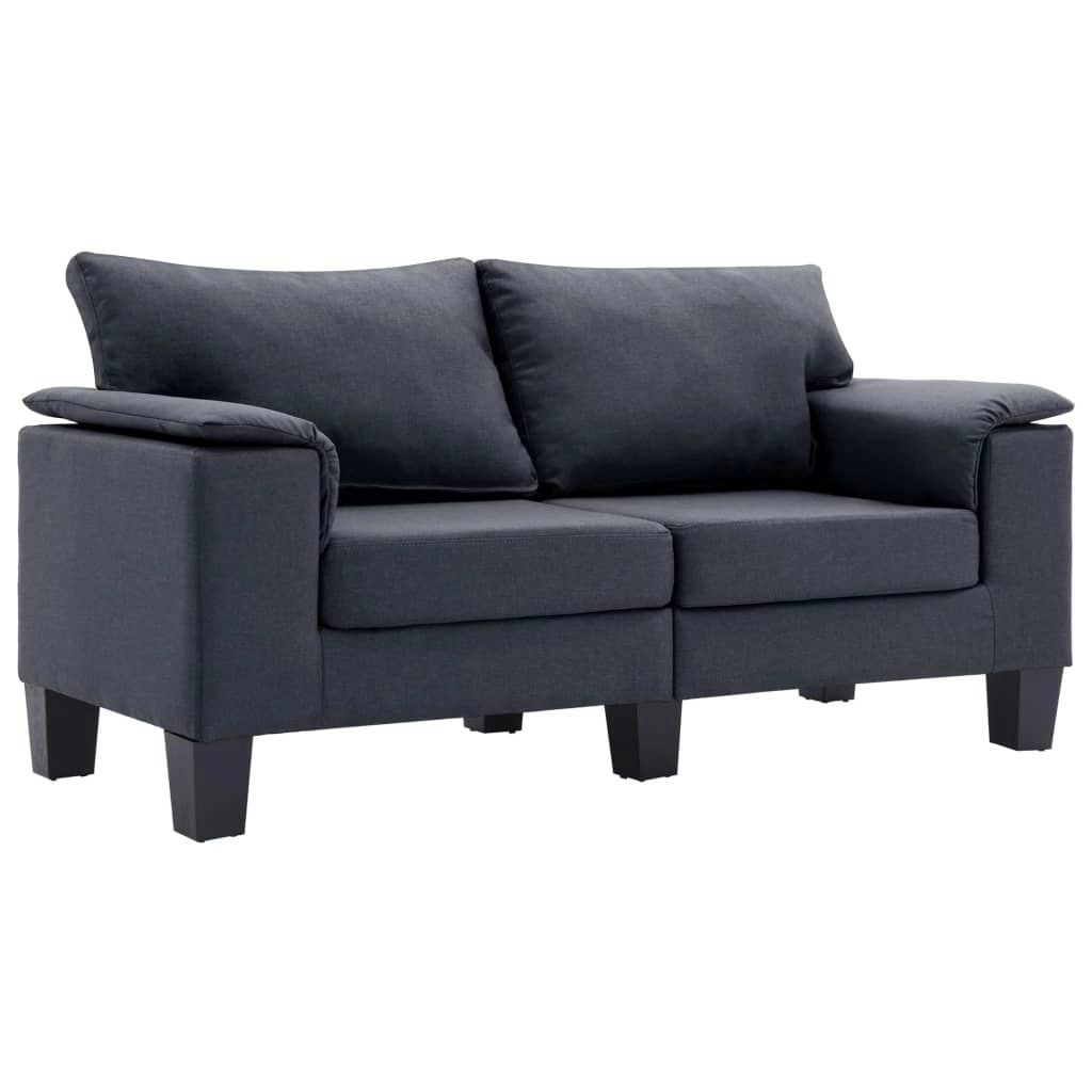 2-Seater Sofa Dark Grey Fabric 287071