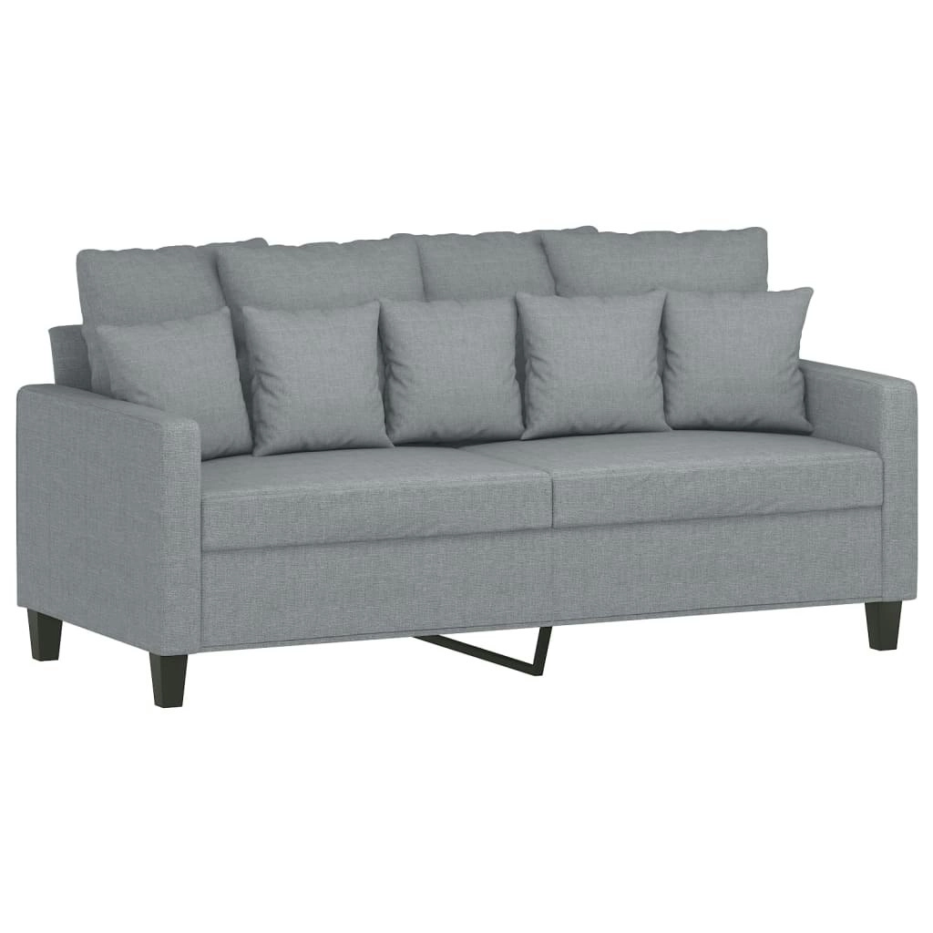 2-Seater Sofa Light Grey 140 cm Fabric 359267