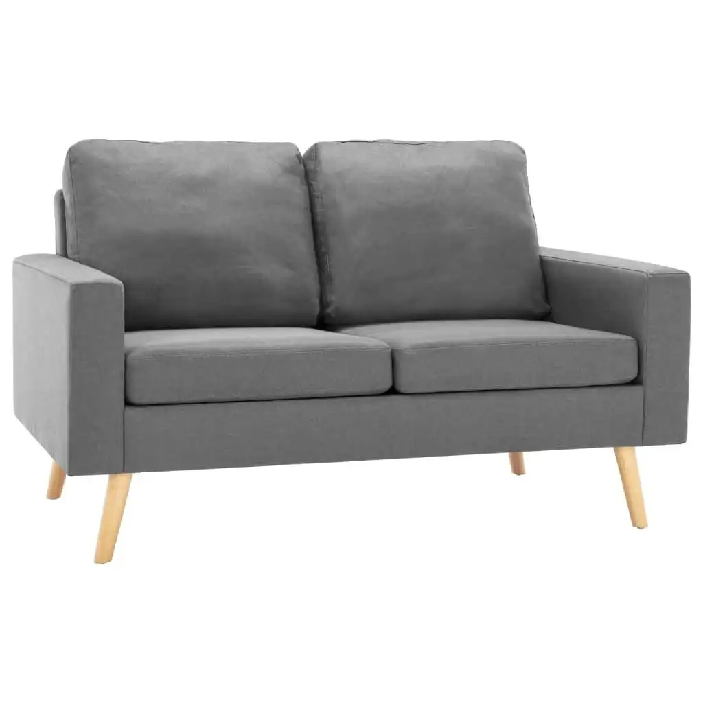 2-Seater Sofa Light Grey Fabric 288703