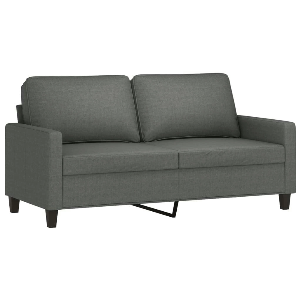 2-Seater Sofa Dark Grey 140 cm Fabric 359164