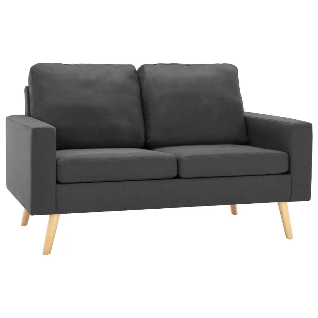 2-Seater Sofa Dark Grey Fabric 288704