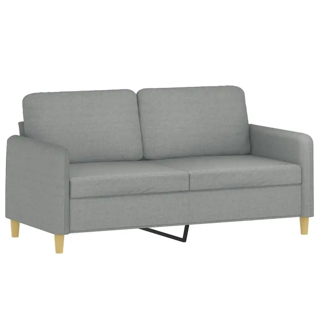 2-Seater Sofa Light Grey 140 cm Fabric 359478