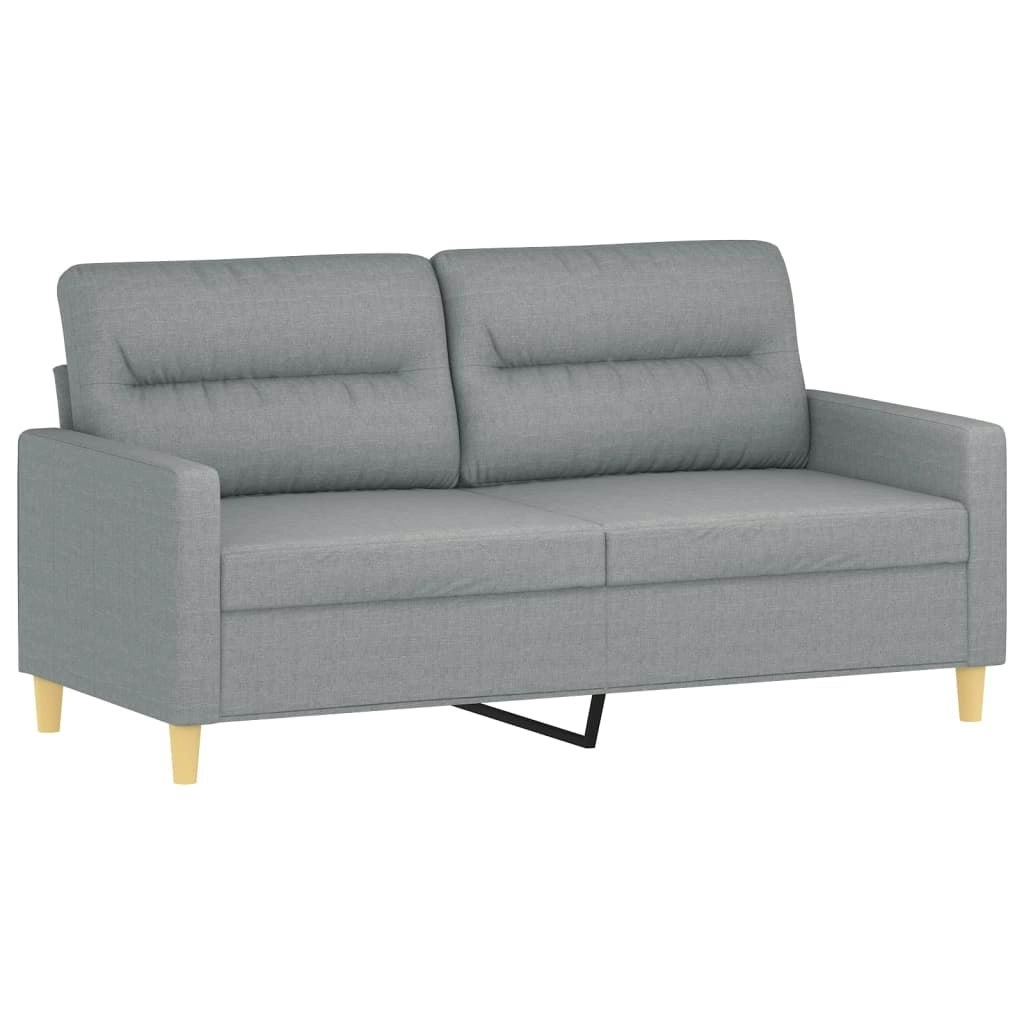 2-Seater Sofa Light Grey 140 cm Fabric 359235