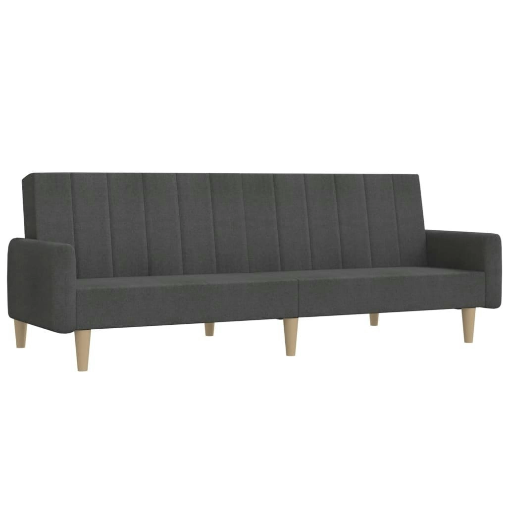 2-Seater Sofa Bed Dark Grey Fabric 375853