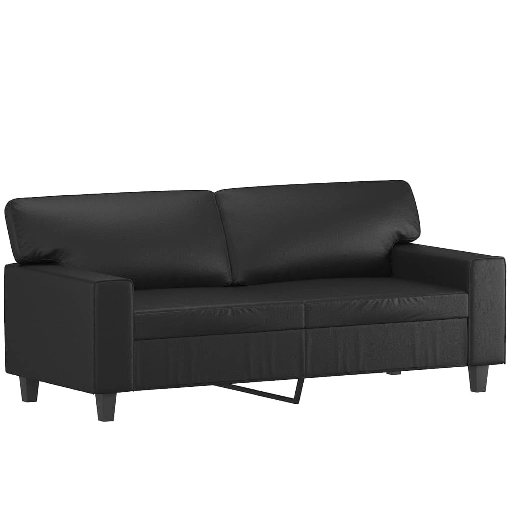 2-Seater Sofa Black 140 cm Faux Leather 359417