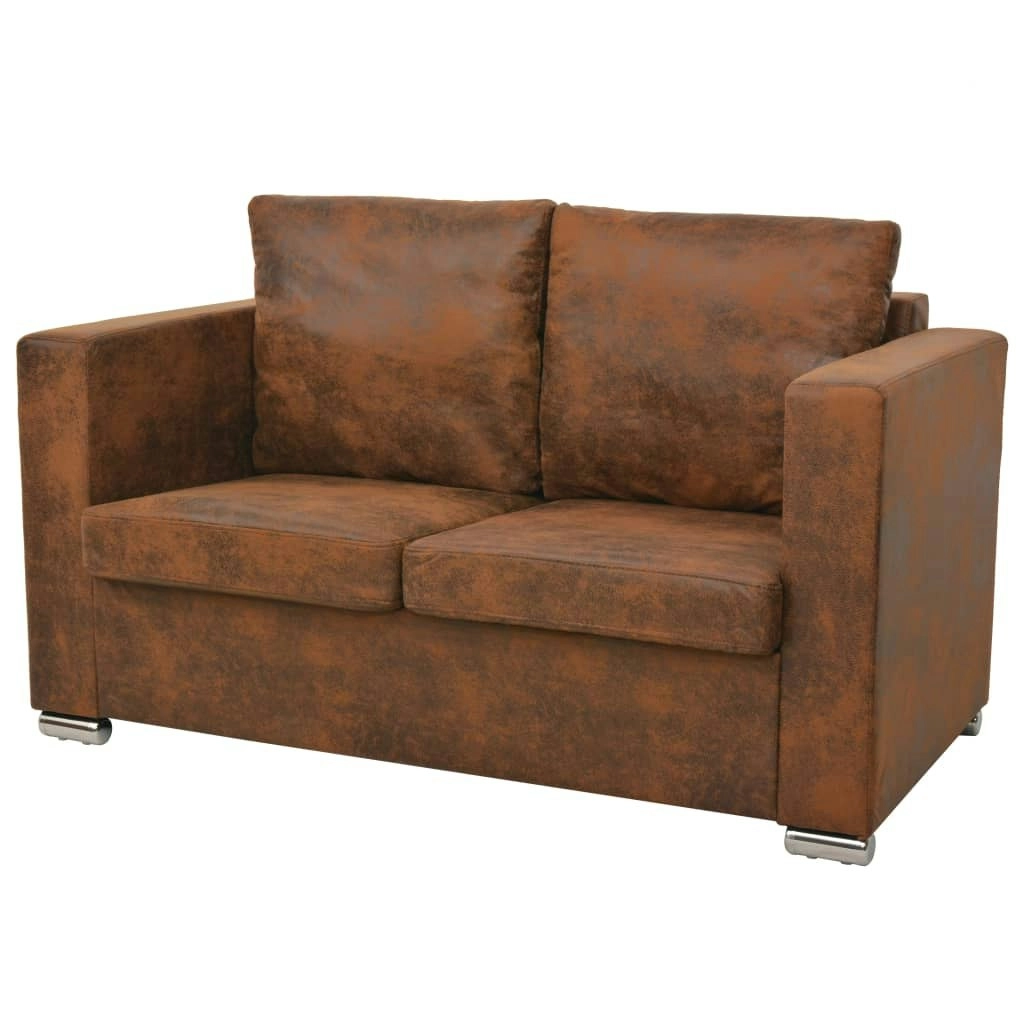 2-Seater Sofa 137x73x82 cm Artificial Suede Leather 244702