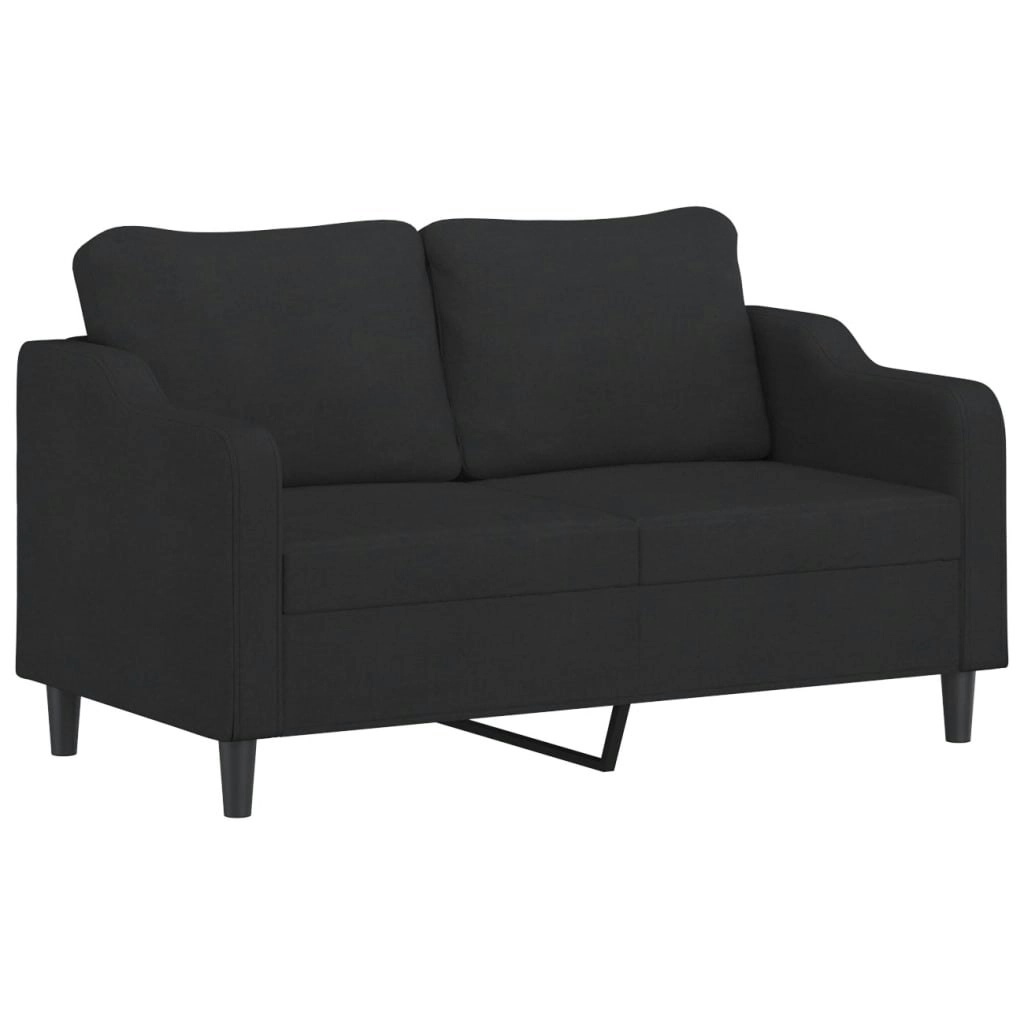 2-Seater Sofa Black 140 cm Fabric 359363