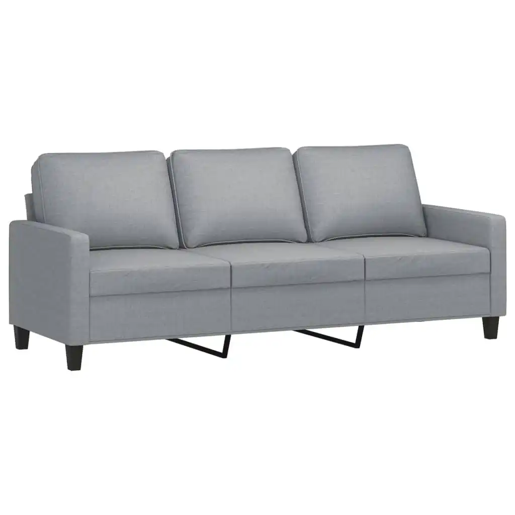 3-Seater Sofa Light Grey 180 cm Fabric 359171